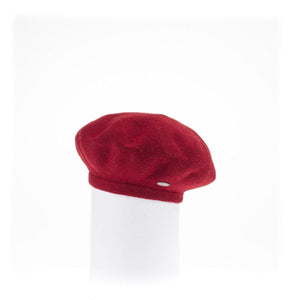 KNIT BERET-Hat-CANADIAN HAT-RED-Coriander