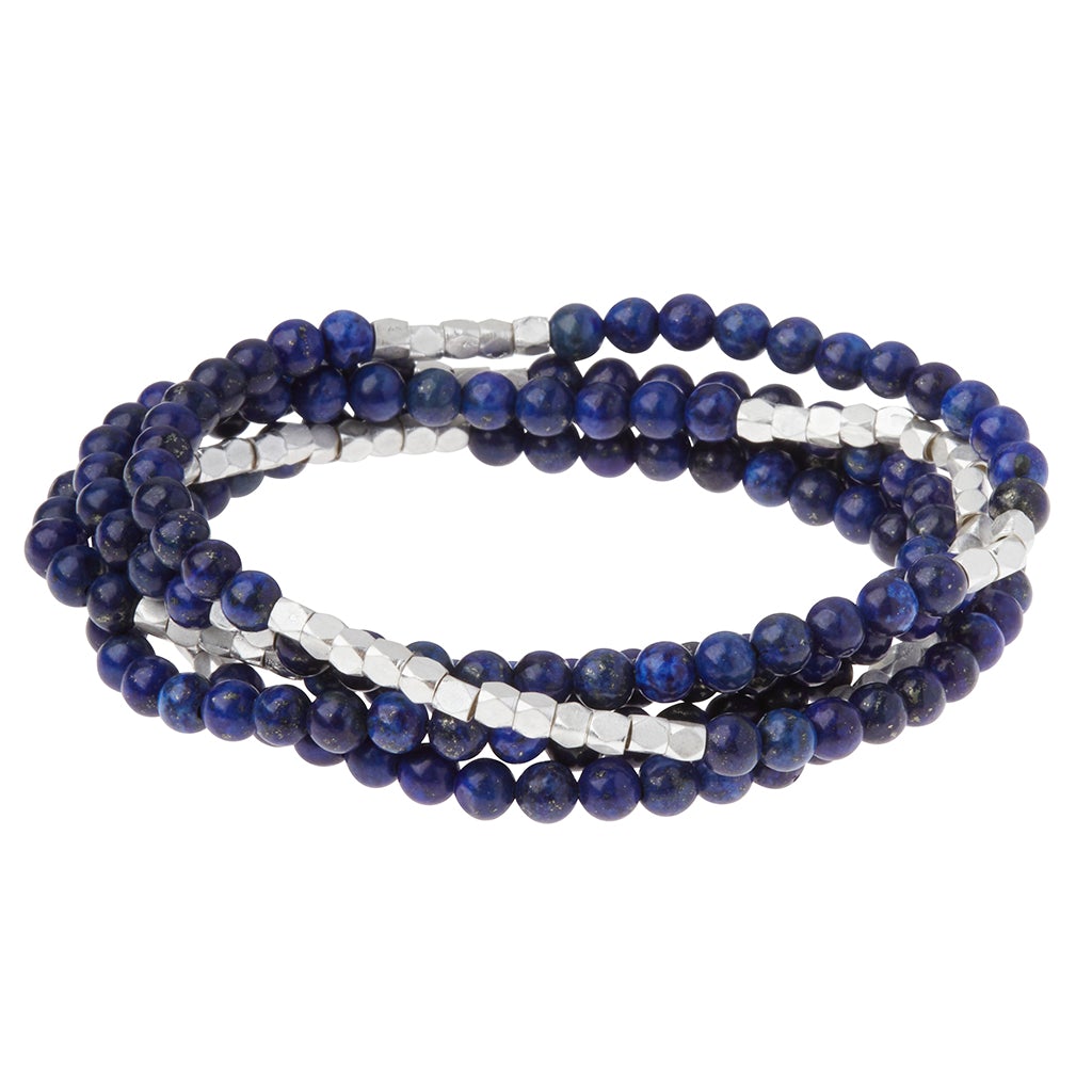 LAPIS STONE OF TRUTH WRAP BRACELET-Bracelet-SCOUT-Coriander