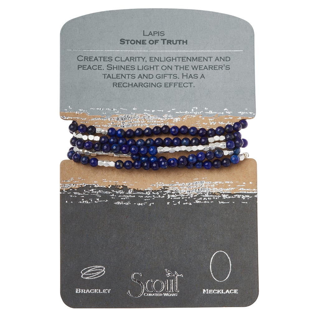 LAPIS STONE OF TRUTH WRAP BRACELET-Bracelet-SCOUT-Coriander