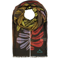 LEAVES PRINT WRAP-Scarf-V. FRAAS-Coriander