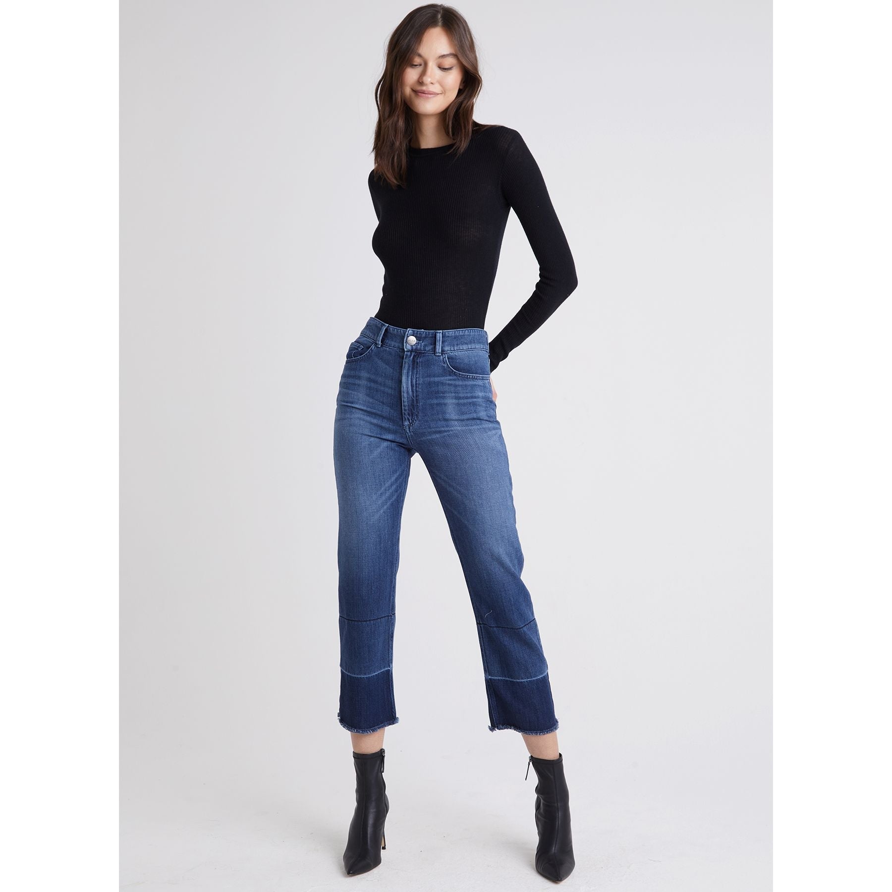 LENNON STRAIGHT-LEG JEANS-Jeans-BELLA DAHL-Coriander