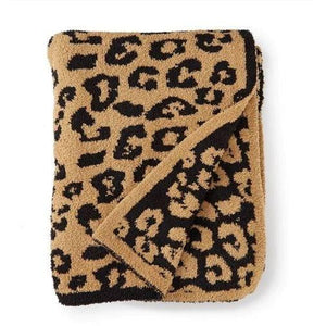 LEOPARD THROW BLANKET-Throw Blanket-THOMAS AND LEE COMPANY-Coriander