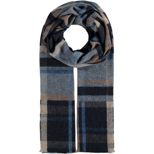 MEN'S BLOCK SCARF-Scarves & Wraps-V. FRAAS-NAVY-Coriander