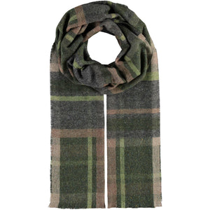 MEN'S BLOCK SCARF-Scarves & Wraps-V. FRAAS-OLIVE-Coriander