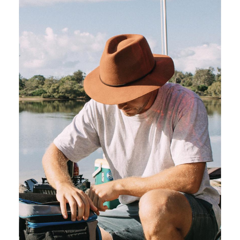 MEN'S HATS | RAJAH FEDORA-Hat-KOORINGAL-Coriander