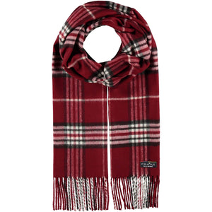 MEN'S PLAID SCARF-Scarves & Wraps-V. FRAAS-BURGUNDY-Coriander