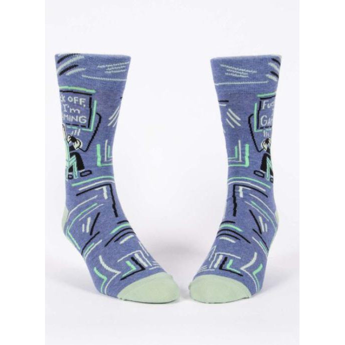 MEN'S SOCKS | F*CK OFF I'M GAMING-Sock-BLUE Q-Coriander