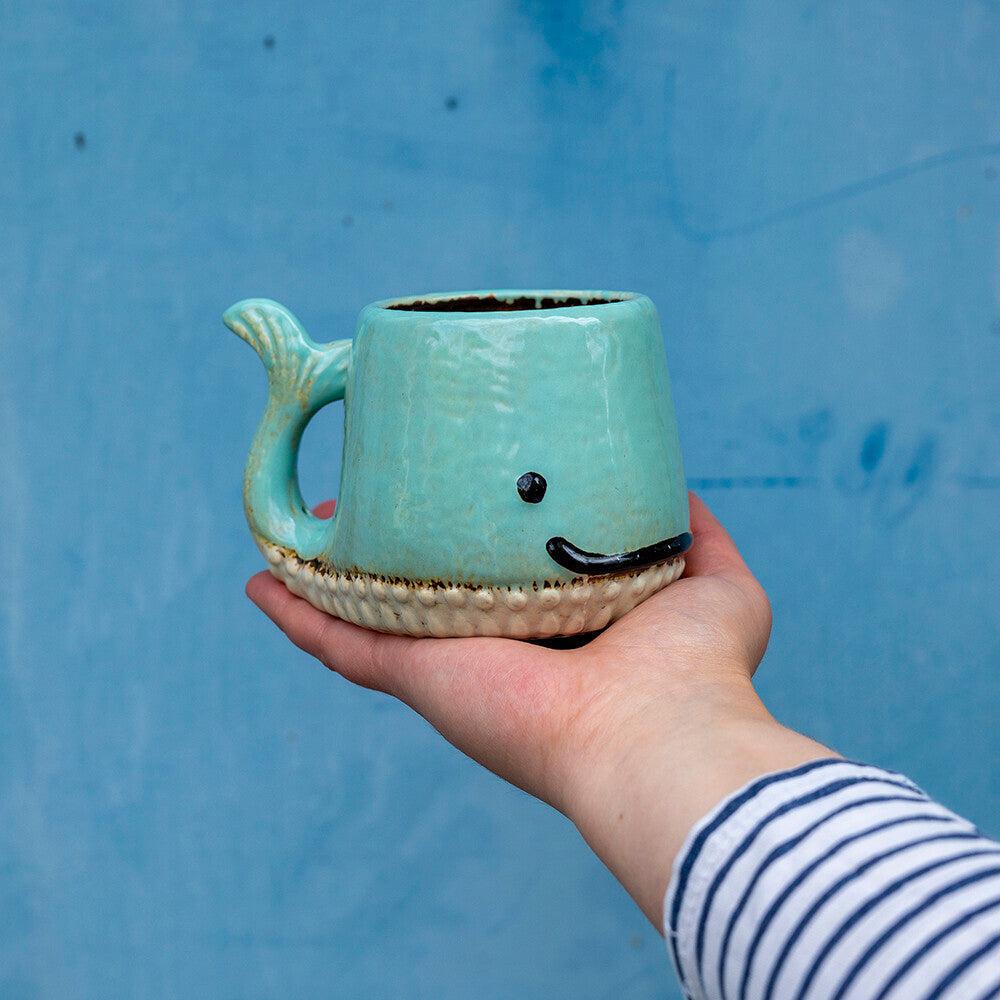 MUG | AQUA WHALE-Mugs-INDABA TRADING-Coriander