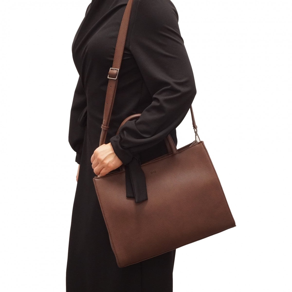 NATASHA SATCHEL-Purse-S-Q-BROWN-Coriander