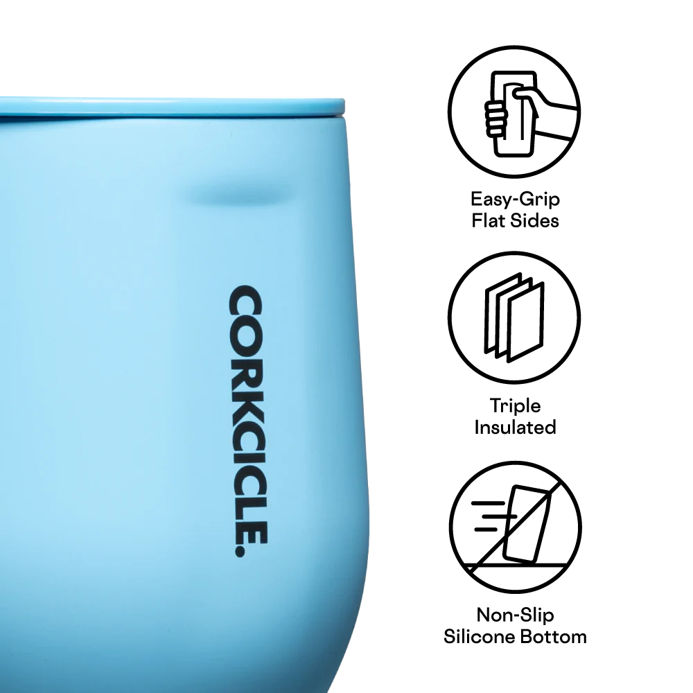 NEON LIGHTS STEMLESS WINE CUP SANTORINI-Drinkware-CORKCICLE-Coriander