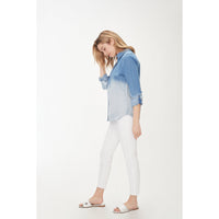 OMBRE BUTTON UP SHIRT-Top-FRENCH DRESSING JEANS-Coriander