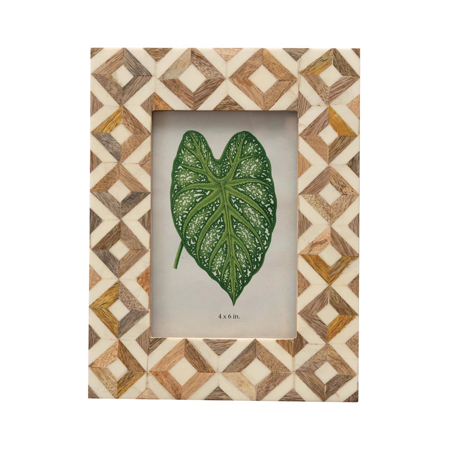 PATTERNED PICTURE FRAME-Home Decor-CREATIVE COOP-Coriander