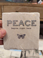 PEACE COASTER-Coasters-CEDAR MOUNTAIN-Coriander