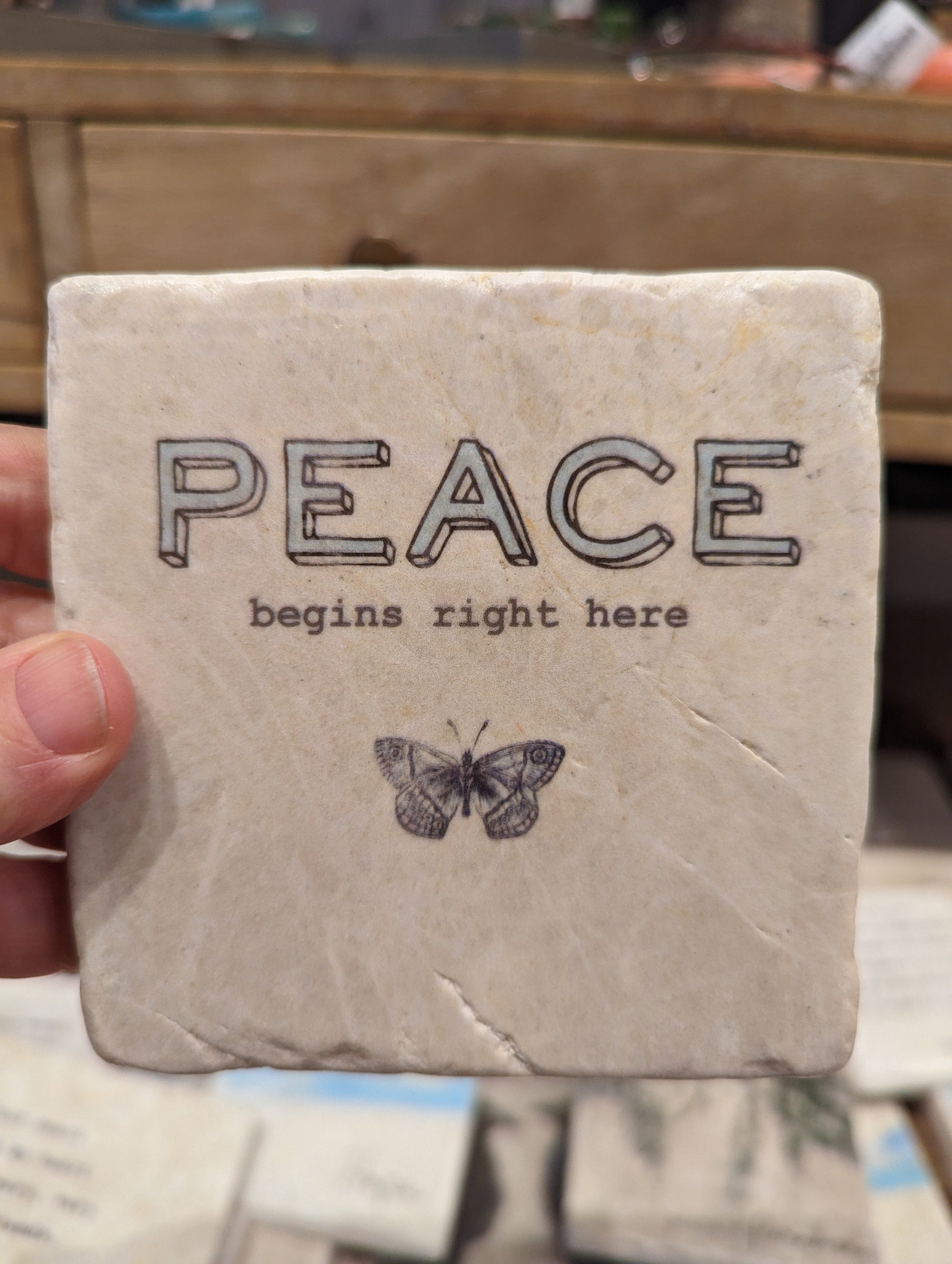 PEACE COASTER-Coasters-CEDAR MOUNTAIN-Coriander