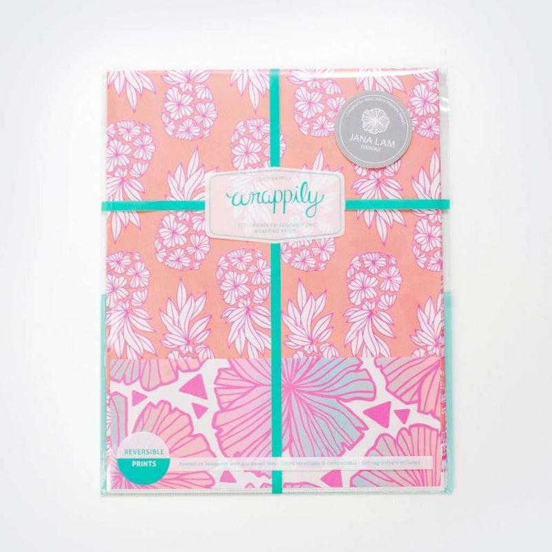 PINEAPPLE WRAPPING PAPER-Books & Stationery-WRAPPILY-Coriander