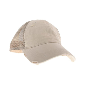 PONYTAIL BALL CAP-Hats-CHEVEUX CORP-BEIGE-Coriander