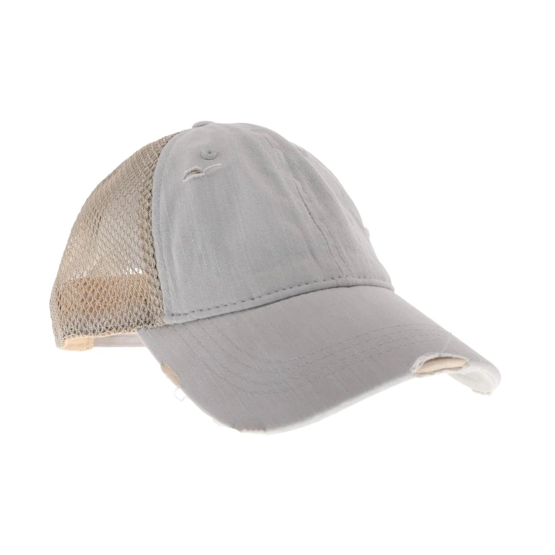 PONYTAIL BALL CAP-Hats-CHEVEUX CORP-LAVENDER-Coriander