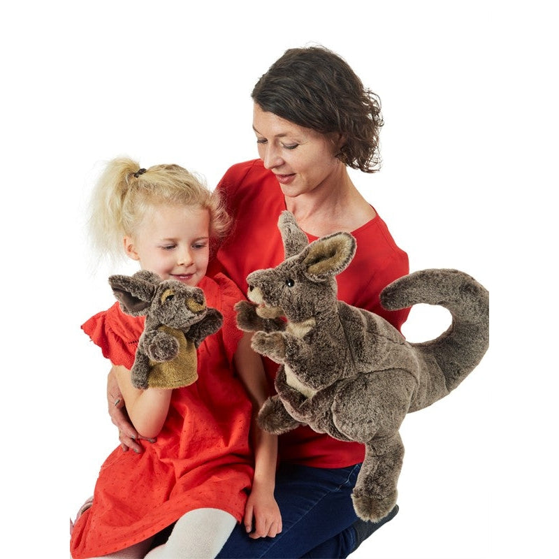 PUPPET | KANGAROO WITH JOEY-Puppet-FOLKMANIS-Coriander