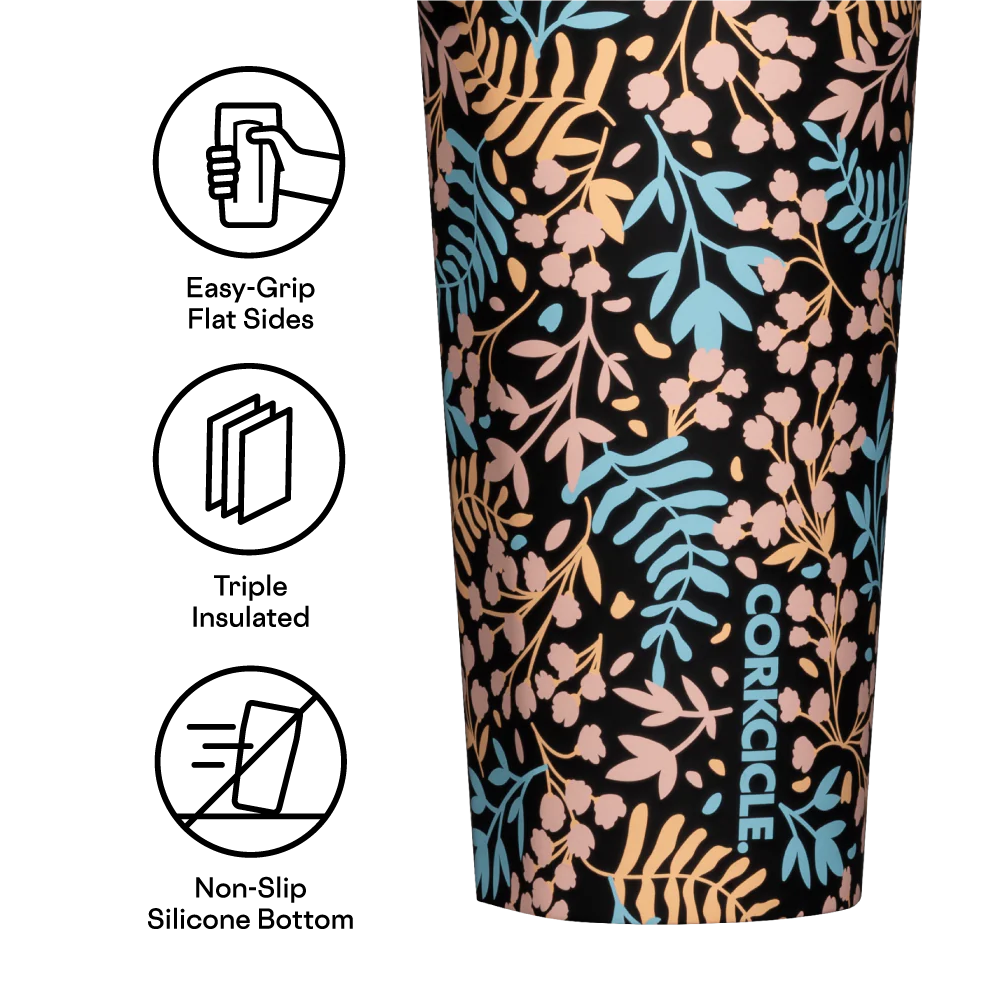 RADIANT GARDEN FLORAL TUMBLER-Drinkware-CORKCICLE-Coriander