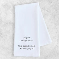 RESPECT YOUR PARENTS TEA TOWEL-Tea Towel-DEV D & CO-Coriander