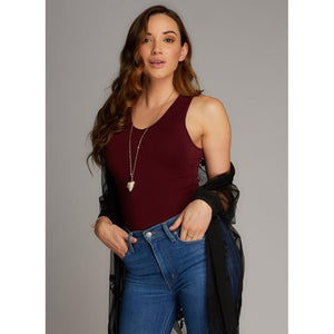 BAMBOO REVERSE CAMI-Basic-CEST MOI-ONE SIZE-Bordeaux-Coriander