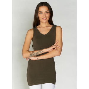 BAMBOO REVERSE CAMI-Basic-CEST MOI-ONE SIZE-OLIVE-Coriander