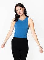 RIBBED CROPPED TANK-Basics-CEST MOI-ONE-CAPRI BLUE-Coriander