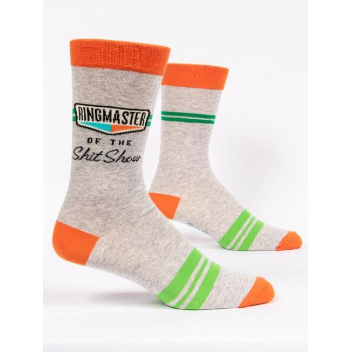 RINGMASTER OF THE SH*TSHOW MEN'S SOCK-Sock-BLUE Q-Coriander