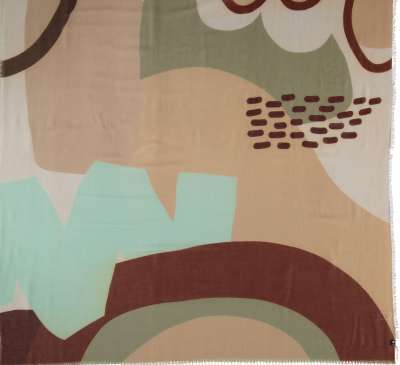 SCARF | ABSTRACT SQUARE-Scarves & Wraps-V.FRAAS SPRING/SUMMER-Coriander
