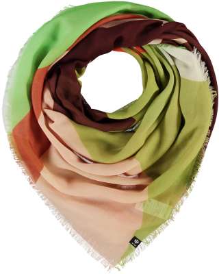 SCARF | ABSTRACT SQUARE-Scarves & Wraps-V.FRAAS SPRING/SUMMER-GREEN-Coriander