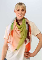 SCARF | ABSTRACT SQUARE-Scarves & Wraps-V.FRAAS SPRING/SUMMER-Coriander