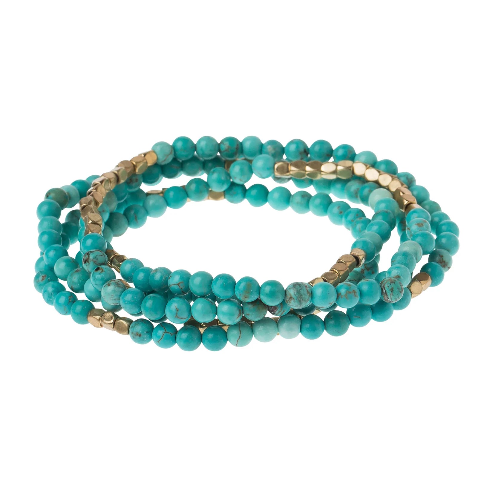 SCOUT BRACELET WRAP STONES-Jewellery-SCOUT-TURQUOISE-GOLD-Coriander