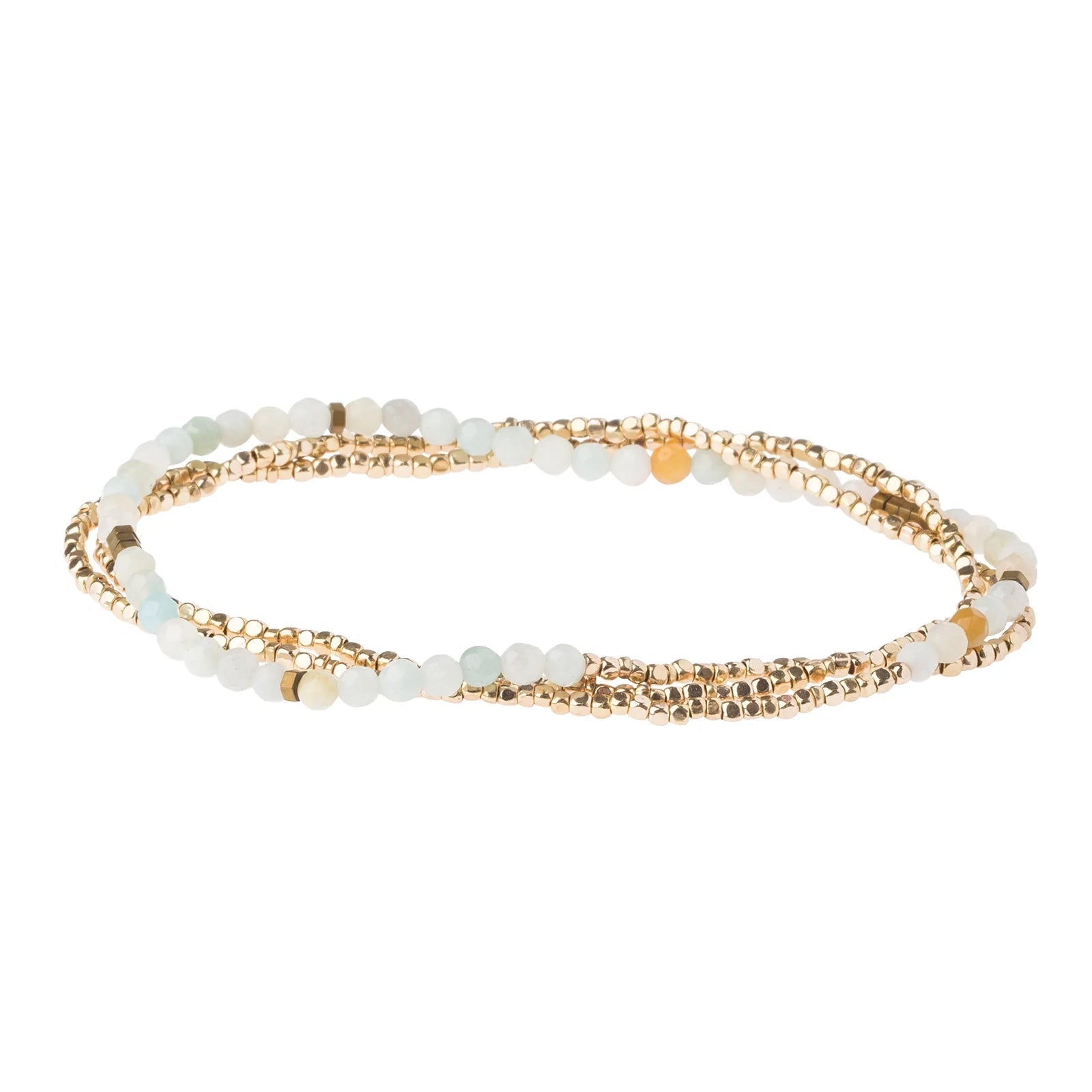 SCOUT BRACELET WRAPS - DELICATE-Bracelets-SCOUT-AMOZONITE-GOLD-Coriander