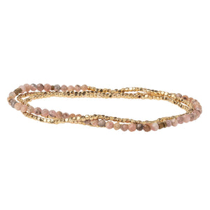 SCOUT BRACELET WRAPS - DELICATE-Bracelets-SCOUT-RHODONITE-GOLD-Coriander