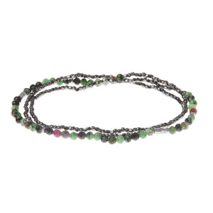 SCOUT BRACELET WRAPS - DELICATE-Bracelets-SCOUT-RUBY ZOISITE-HEMATIT-Coriander