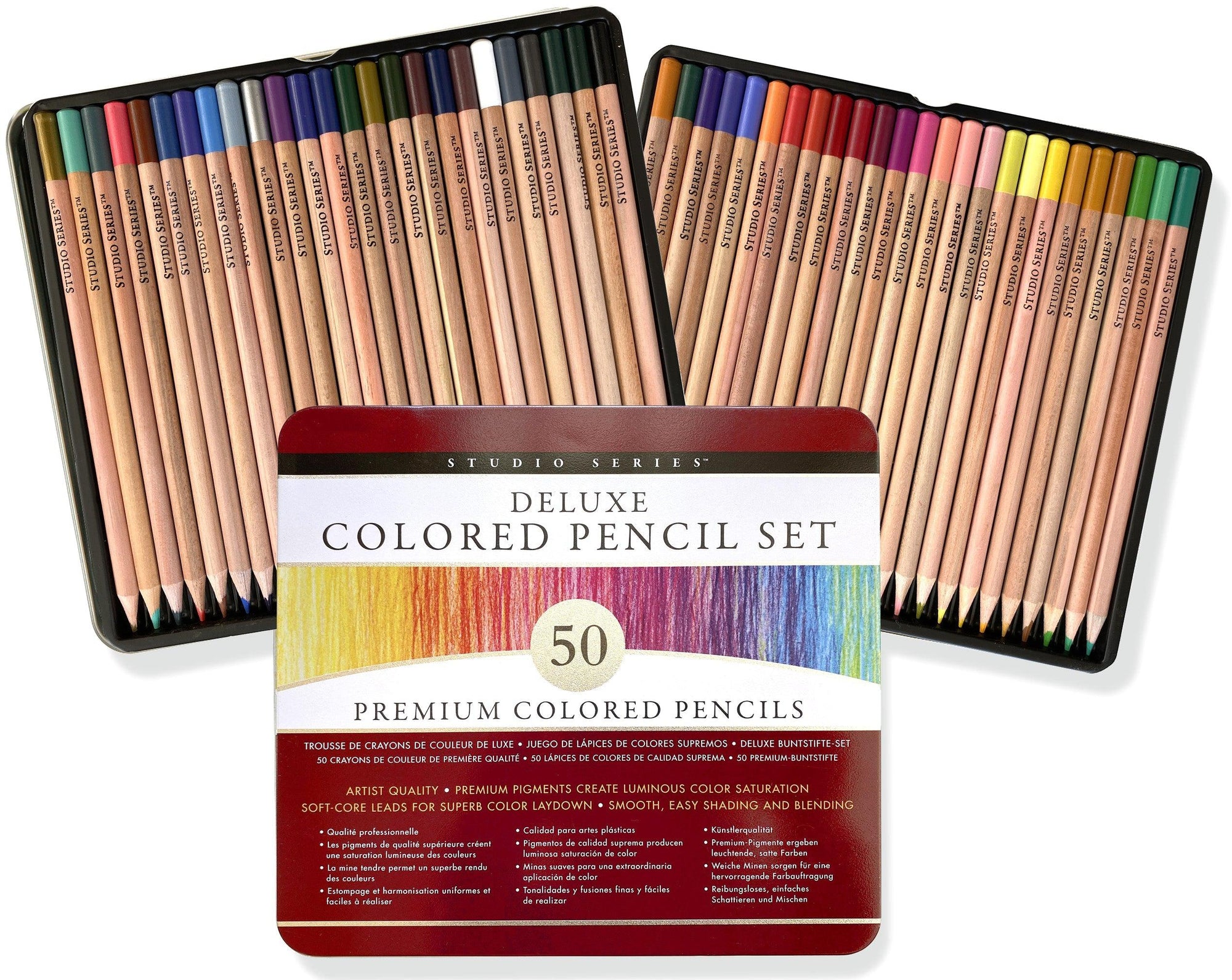 SET OF 50 COLOURED PENCILS-Pencil-PETER PAUPER PRESS-Coriander