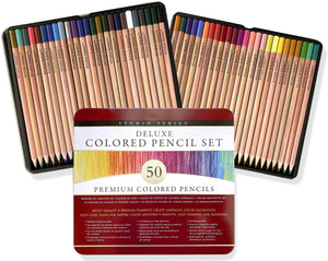 SET OF 50 COLOURED PENCILS-Pencil-PETER PAUPER PRESS-Coriander
