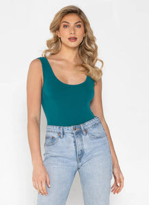 SHORT TANK-Top-CEST MOI-ONE-EMERALD-Coriander