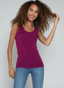 SHORT TANK-Top-CEST MOI-ONE-MAGENTA-Coriander