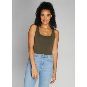 SHORT TANK-Top-CEST MOI-ONE-OLIVE-Coriander