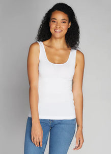 SHORT TANK-Top-CEST MOI-ONE-White-Coriander