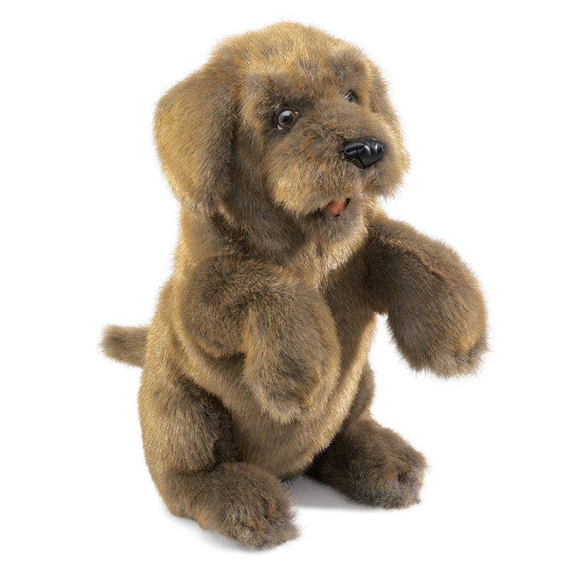 SITTING DOG PUPPET-Puppets-FOLKMANIS-Coriander