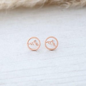 SNOWCAP STUD EARRINGS-Earrings-GLEE-GOLD-Coriander