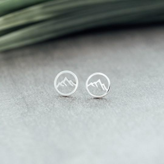 SNOWCAP STUD EARRINGS-Earrings-GLEE-Coriander