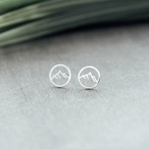 SNOWCAP STUD EARRINGS-Earrings-GLEE-SILVER-Coriander