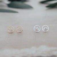 SNOWCAP STUD EARRINGS-Earrings-GLEE-Coriander