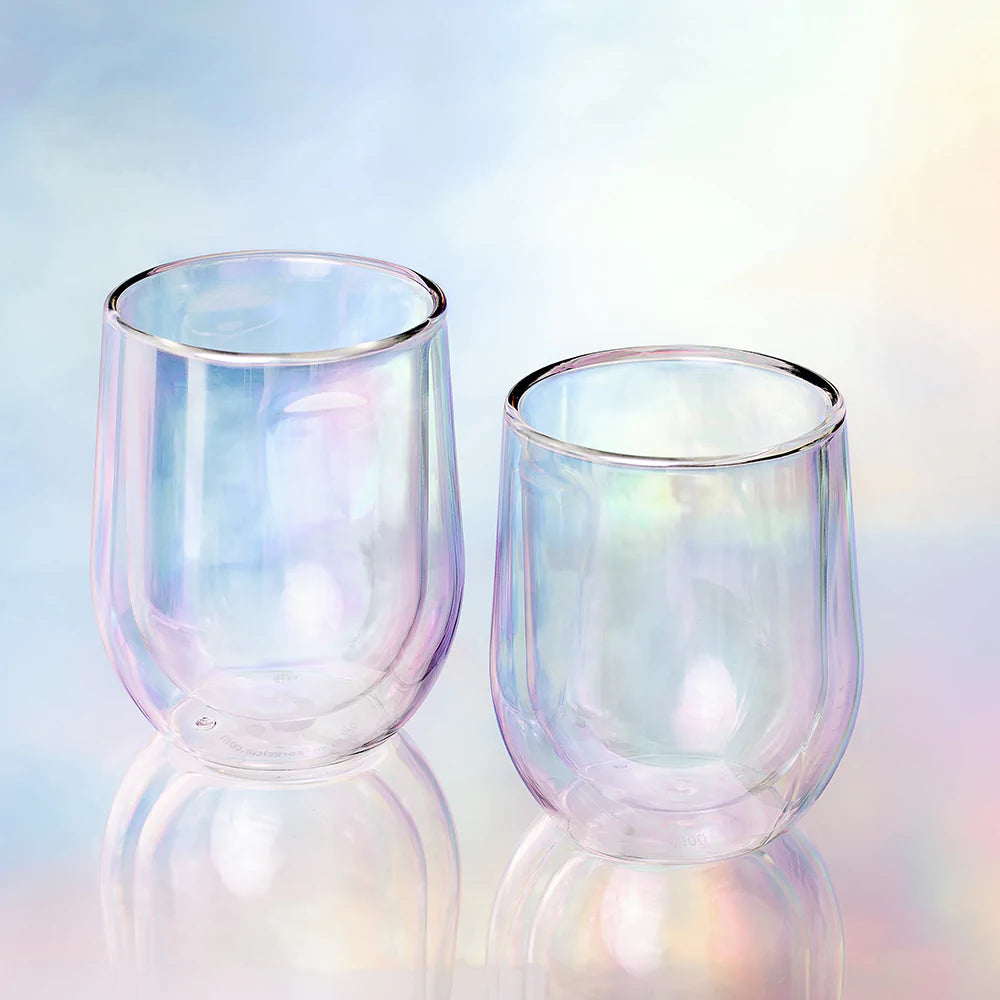 STEMLESS GLASS DOUBLE PACK PRISM-Glassware-CORKCICLE-Coriander
