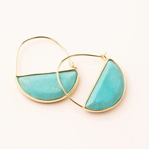 STONE PRISM HOOP EARRINGS-Earring-SCOUT-TURQUOISE-GOLD-Coriander