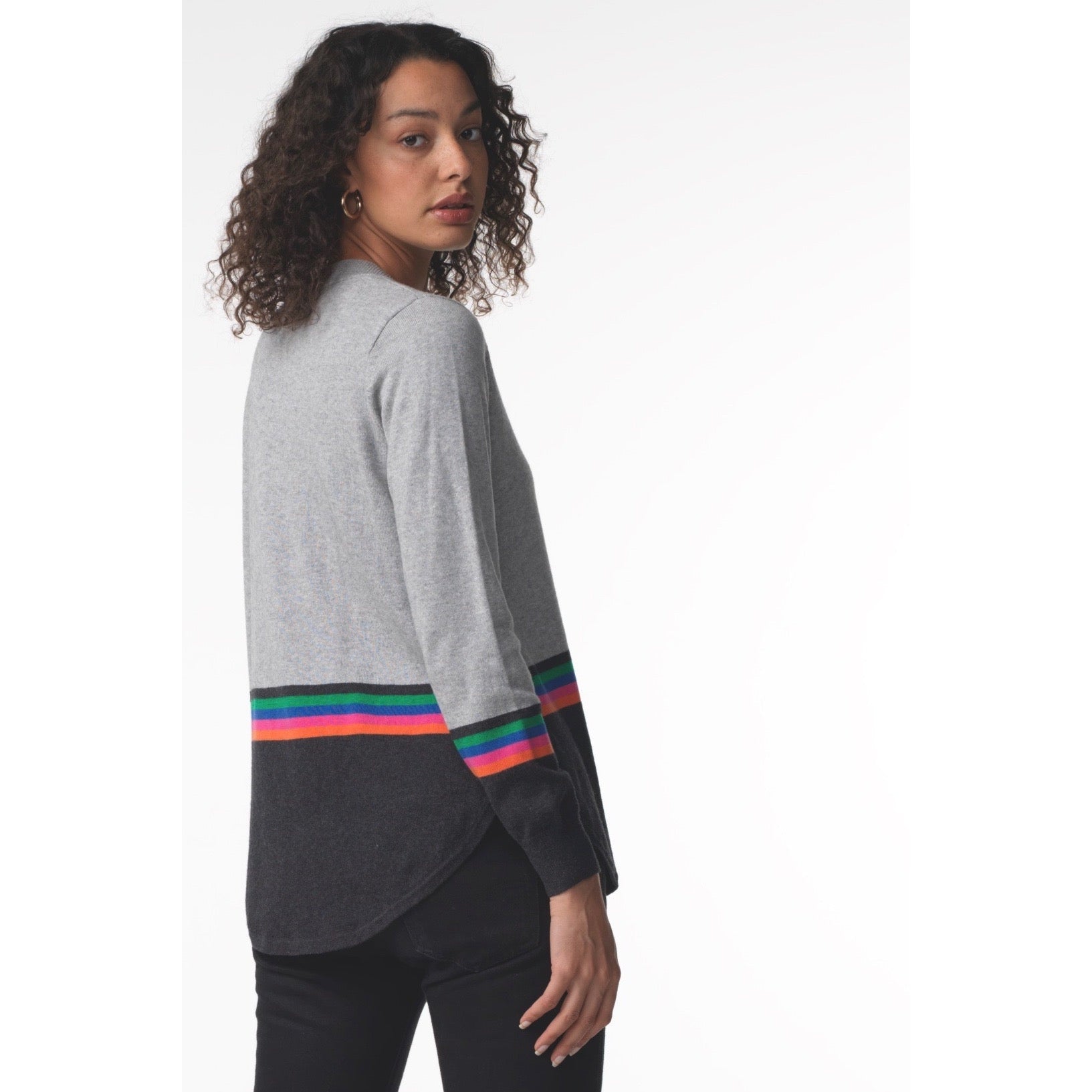 STRIPED CREWNECK SHIRT-Tops-ZAKET & PLOVER-Coriander