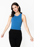 TANK TOP | RIBBED CROPPED-Basics-CEST MOI-ONE-CAPRI BLUE-Coriander